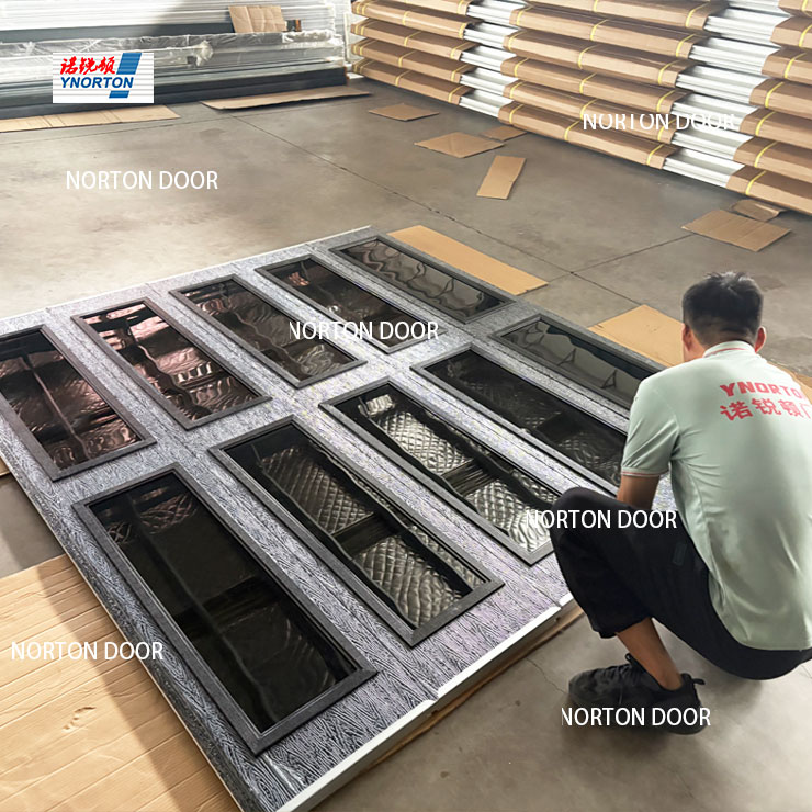 Aluminium glas automatische garagedeuren